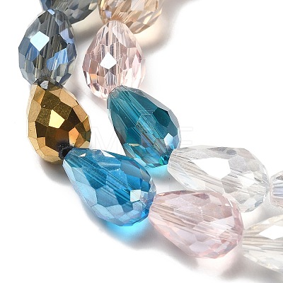 Electroplate Glass Beads Strands EGLA-D015-15x10mm-38-1