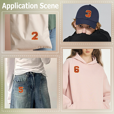 1Bag Sport Theme Number 0~9 Embroidery Cloth Iron on/Sew on Patches PATC-CY0001-65B-1