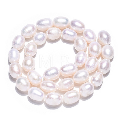 Natural Cultured Freshwater Pearl Beads Strands PEAR-N012-08O-1