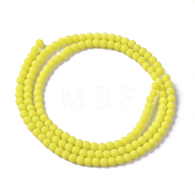 Frosted Opaque Glass Bead Strands FGLA-G002-A06-1