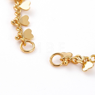 Brass Curb Chains Bracelet Makings AJEW-JB00881-1