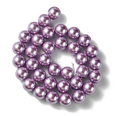 Eco-Friendly Glass Pearl Beads Strands HY-A008-12mm-RB056-1
