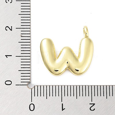 Rack Plating Brass Balloon Letter Pendants LS-KK-C050-01G-W-1