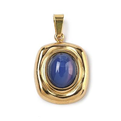Natural Blue Agate(Dyed & Heated) Pendants STAS-D209-01G-10-1