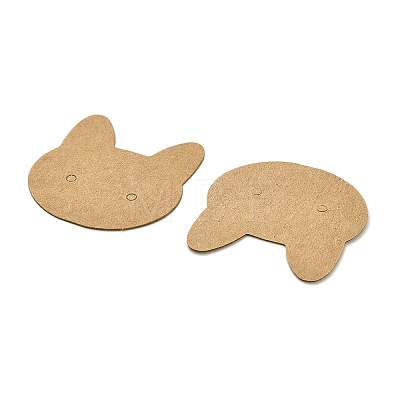 100Pcs Cat Shaped Kraft Paper Earring Display Cards X-EDIS-M004-01A-1