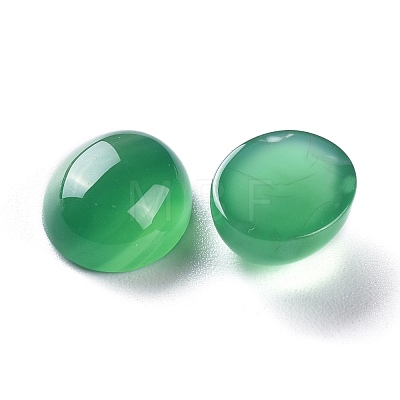 Natural Green Onyx Agate Cabochons G-H231-09A-1