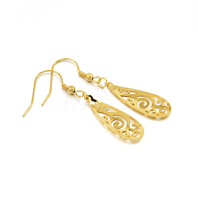 304 Stainless Steel Dangle Earrings X-EJEW-O024-15G-1
