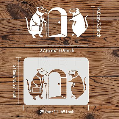 Plastic Reusable Drawing Painting Stencils Templates DIY-WH0202-317-1