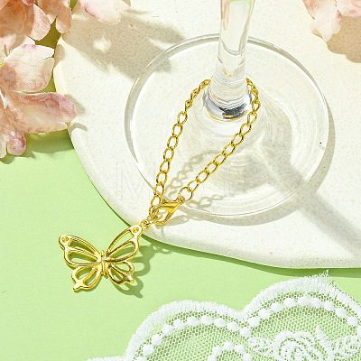 Alloy Butterfly Cup Pendant Decorations HJEW-JM01786-1