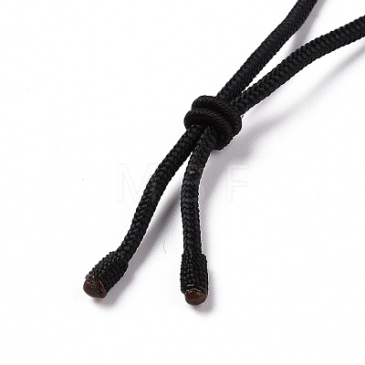 Adjustable Natural Quartz Crystal Vortex Pendant Necklace with Nylon Cord for Women NJEW-L171-05F-1