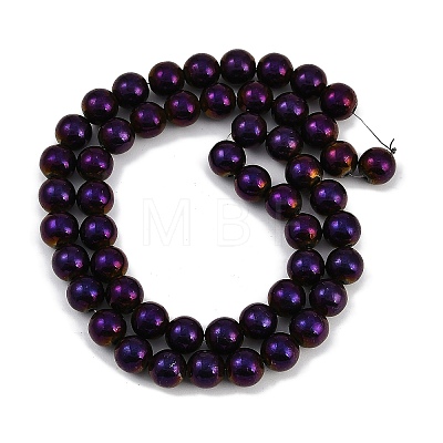 Electroplated Synthetic Magnetic Hematite Beads Strands G-G174-L01-06-1