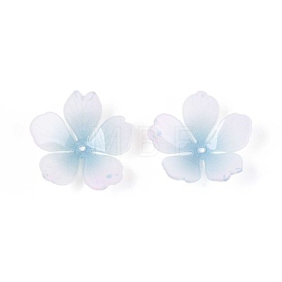 Flower Acrylic Bead Caps X-SACR-T017-51E-1