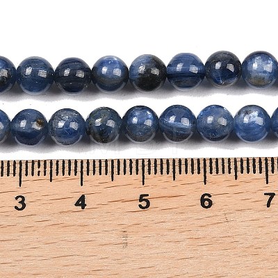 Natural Kyanite/Cyanite/Disthene Round Bead Strands G-L411-20-6mm-1