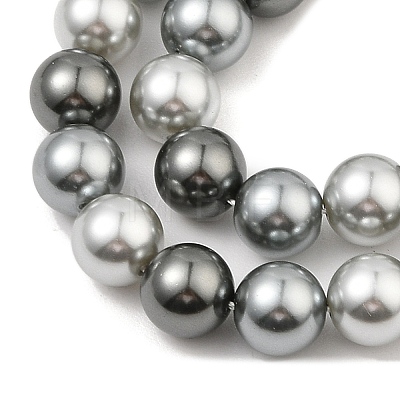 Baking Painted Pearlized Glass Pearl Round Bead Strands PEAR-H019-02C-05-1