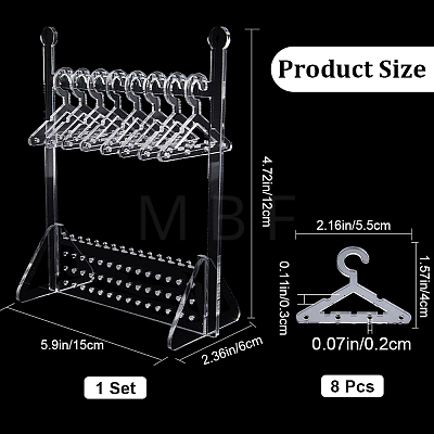 CRASPIRE 1 Set Acrylic Earring Display Stands EDIS-CP0001-14C-1