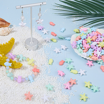 260Pcs 13 Colors Opaque Acrylic Beads MACR-SP0002-28-1