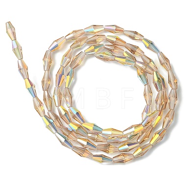 Transparent Electroplate Glass Beads Strands GLAA-K064-05A-AB04-1