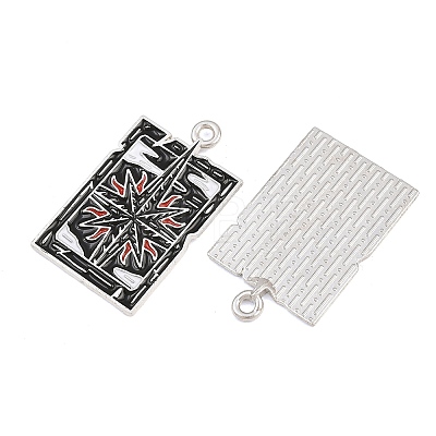 Alloy with Black Enamel Pendants AL-CBA2919-02P-08-1