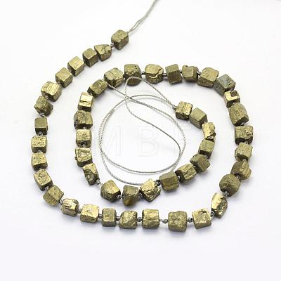Natural Chalcopyrite Beads Strands G-K202-09-1