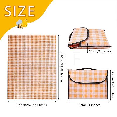 Portable Tartan Patern Non Woven Picnic Mat JX572A-01-1