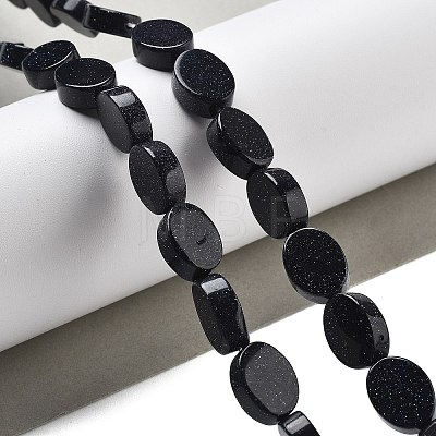 Synthetic Blue Goldstone Beads Strands G-P559-B24-01-1