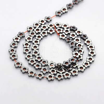 Electroplate Non-magnetic Synthetic Hematite Beads Strands G-J217C-02-1