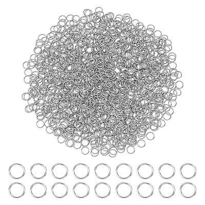 2000Pcs 304 Stainless Steel Jump Rings STAS-ME0003-49-1