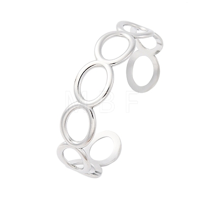 304 Stainless Steel Cuff Bangles for Women BJEW-D306-02P-1