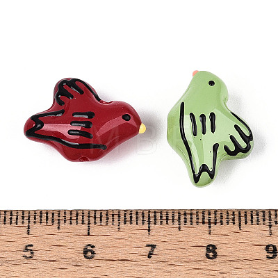 Handmade Lampwork Enamel Beads LAMP-T023-22M-1