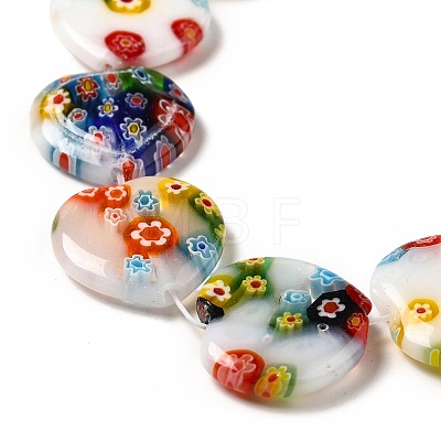 Handmade Millefiori Glass Beads Strands X-LK145-1