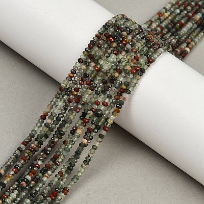Natural African Bloodstone Beads Strands G-S388-A02-1x2mm-1