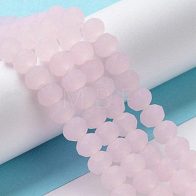 Imitation Jade Solid Color Glass Beads Strands EGLA-A034-J3mm-MD02-1