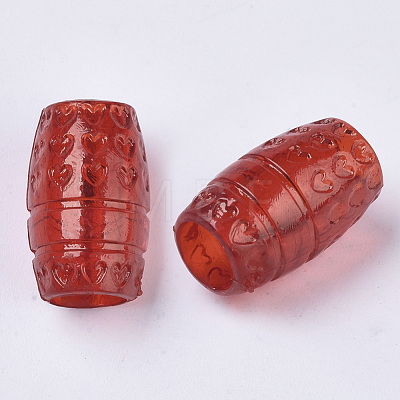 Transparent Acrylic European Beads TACR-T015-032-1