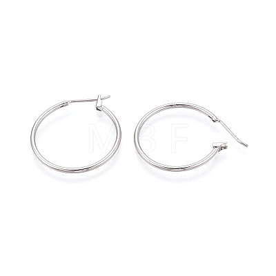 304 Stainless Steel Hoop Earrings EJEW-T048-25C-P-1
