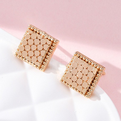 Brass Stud Earrings EJEW-D288-07G-1