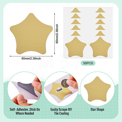 50Pcs Coated Scratch Off Film Password Sticker DIY-TA0015-47B-1