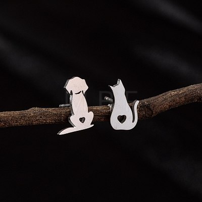 Stainless Steel Small Animal Stud Earrings for Women PW-WG5B49B-10-1