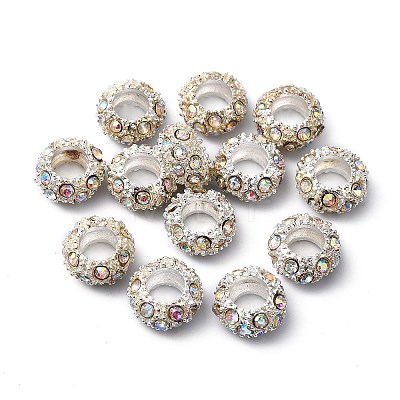 Alloy Rhinestone European Beads CPDL-H999-18-1