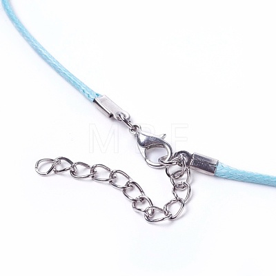 Waxed Cord Necklace Making X-NCOR-T001-M-1