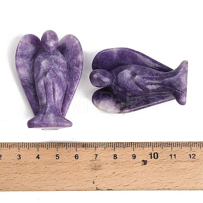 Natural Lepidolite Carved Angel Figurines G-O200-03J-08-1