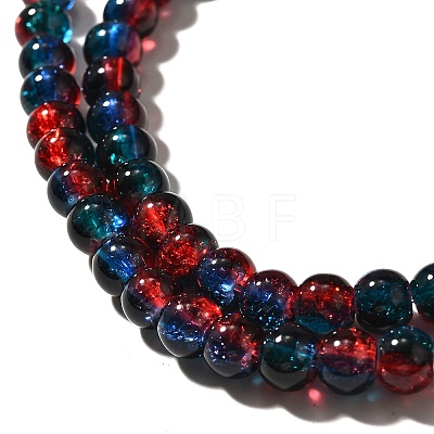Crackle Glass Beads Strands X-CCG-C002-6mm-10-1