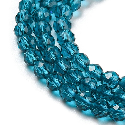 Transparent Glass Beads Strands GLAA-C019-01B-34-1