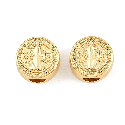 Brass European Beads KK-CBABBCE-01G-1