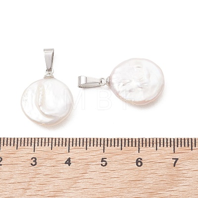 Natural Keshi Pearl Pendants PALLOY-JF05466-1