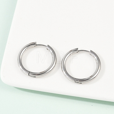 Tarnish Resistant 201 Stainless Steel Huggie Hoop Earrings Findings STAS-F149-33P-A-1