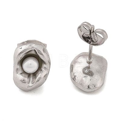 304 Stainless Steel Stud Earrings EJEW-S246-06P-1