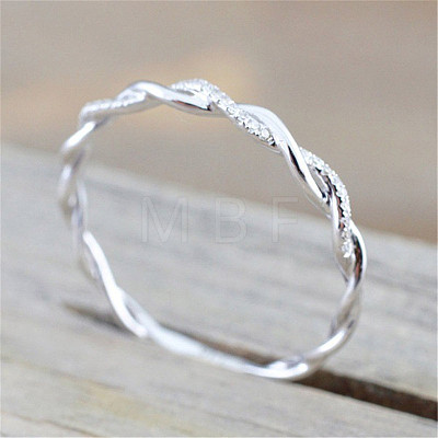 Alloy and Crystal Rhinestone Finger Rings FS-WGF6D8C-07-1