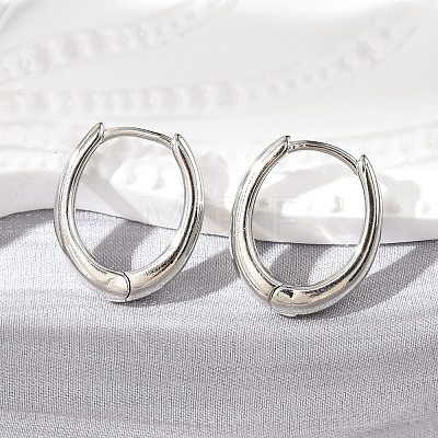 Brass Huggie Hoop Earrings EJEW-C502-11P-1