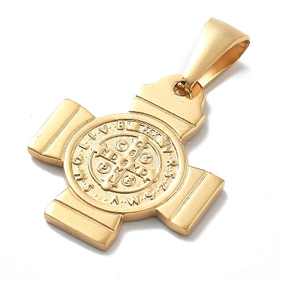 Religion Ion Plating(IP) 304 Stainless Steel Pendants STAS-Z098-43G-1