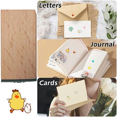 Square Wooden Stamps DIY-WH0546-003-1